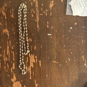 31” & 20” 1960’s Gold tone And Faux Pearl Necklaces, Lovely Quality some wear